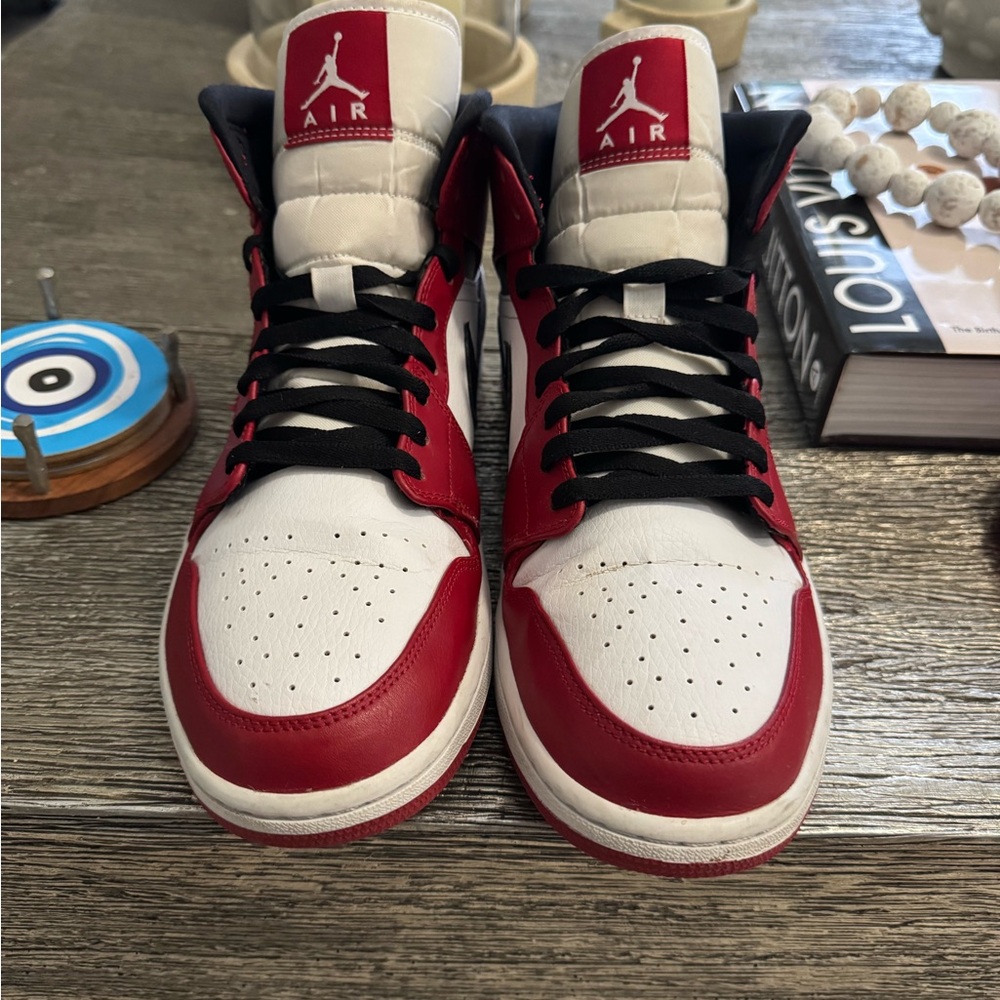 Jordan Red and White Sneakers